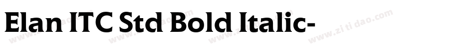 Elan ITC Std Bold Italic字体转换